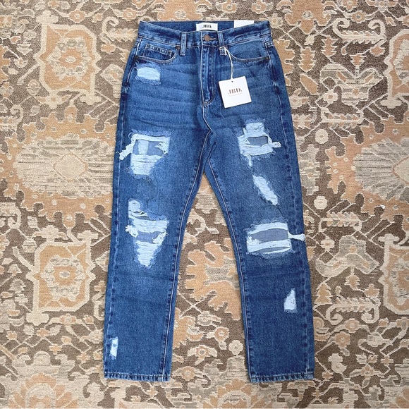 Just Black Denim - CLEARANCE Kaya Super Destroyed Girlfriend Denim Jeans